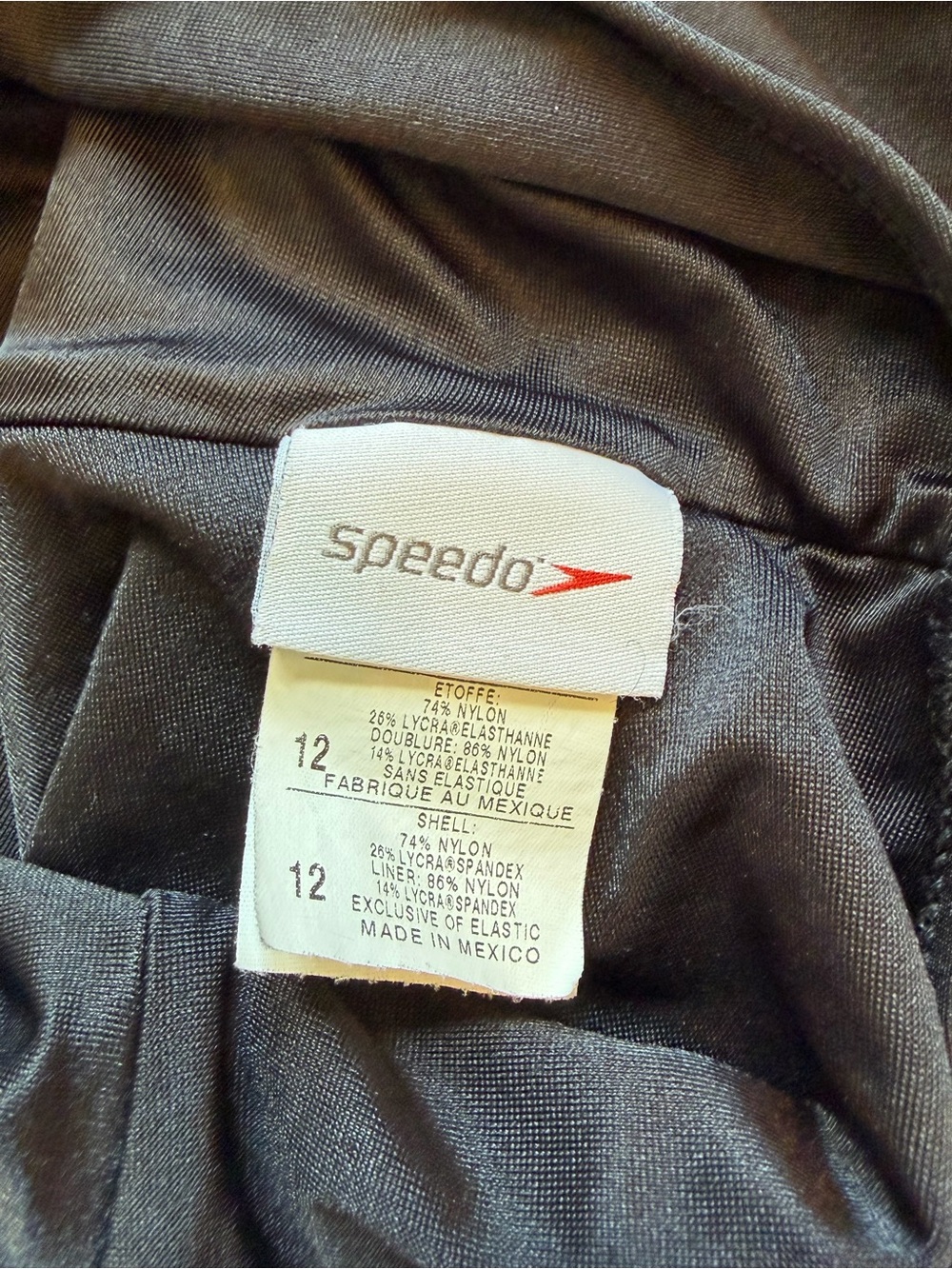 Speedo Black Racerback One-Piece Swimsuit - Picture 3 of 3